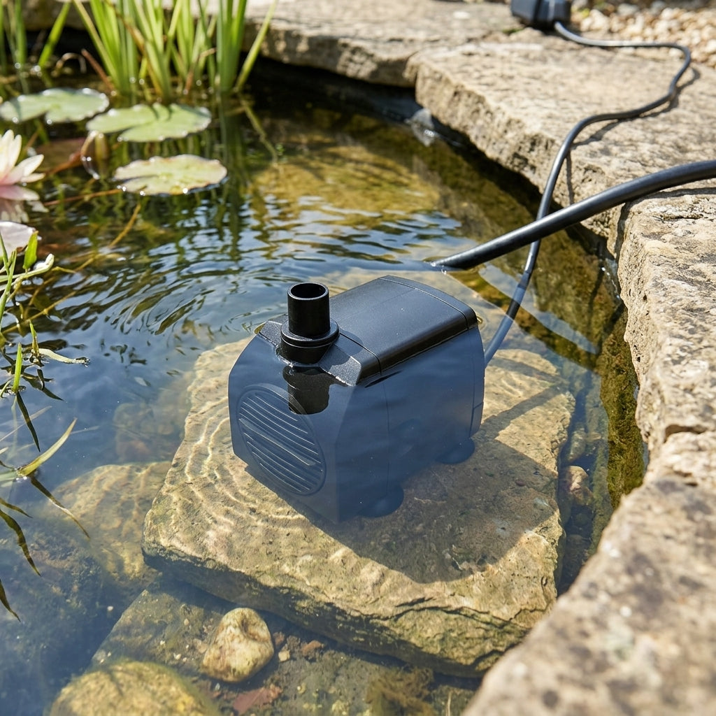 7.1 x 5.1 x 5.7cm Water Feature Pump with 10m Cable, 700lph Max Flow