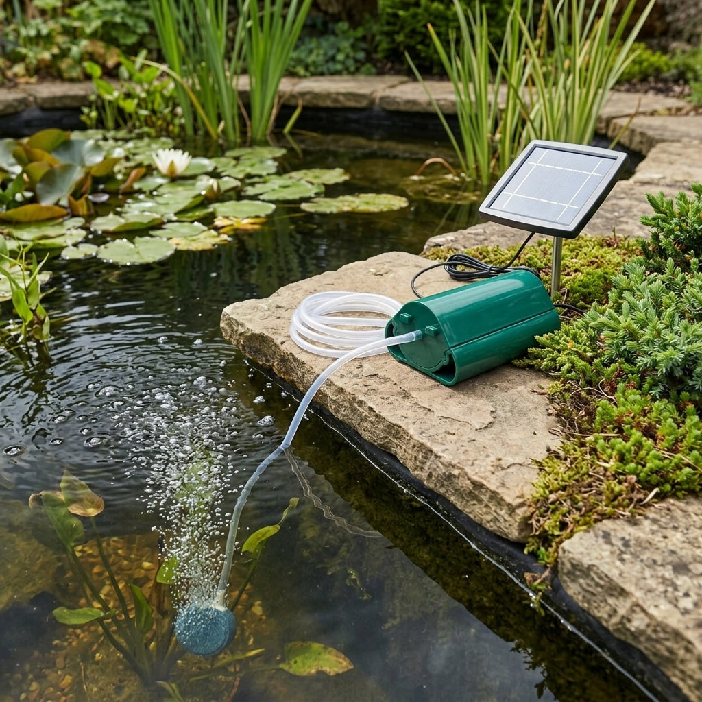 200 LPH Solar Air Pump Single Outlet with Lithium Battery Backup