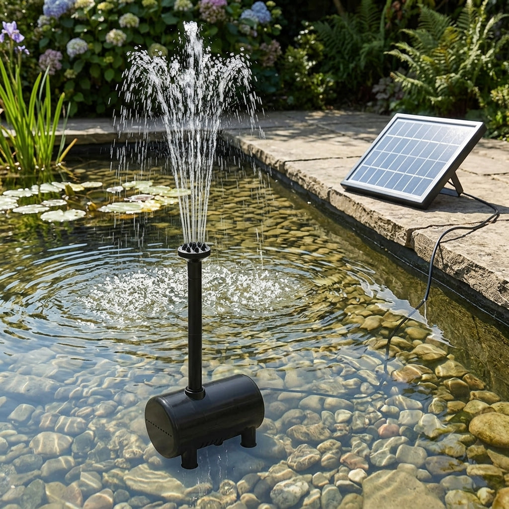 10W Solar Fountain Pump with 1.5m Max Height, 12mm Outlet