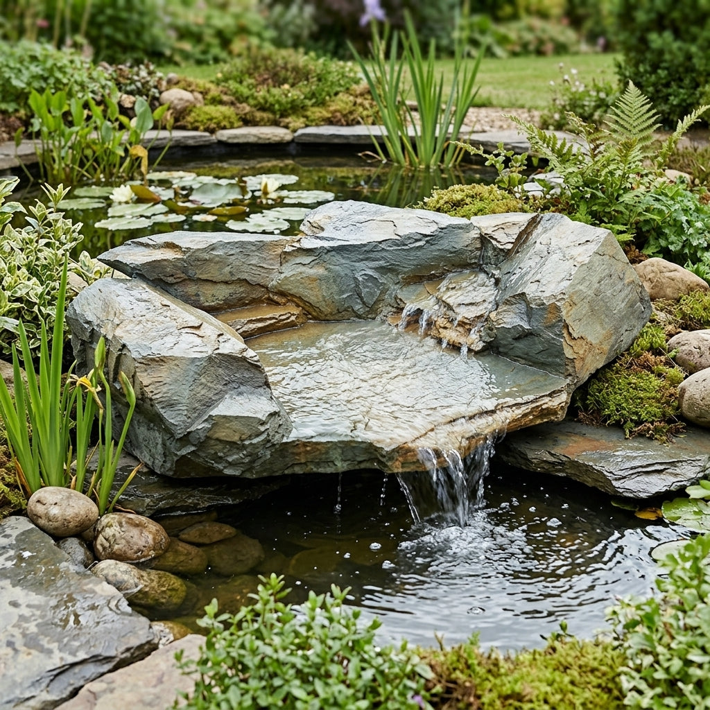 62cm x 90cm Waterfall Header Welsh Slate Finish with Hosetail