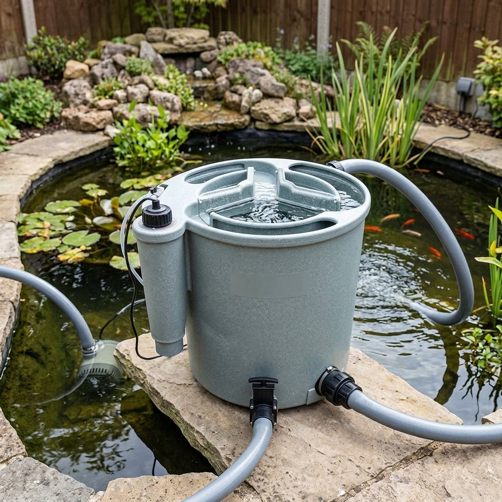53x71x65.5cm Gravity Filter Grey with 18W UVC and Air Pump, 80L Capacity
