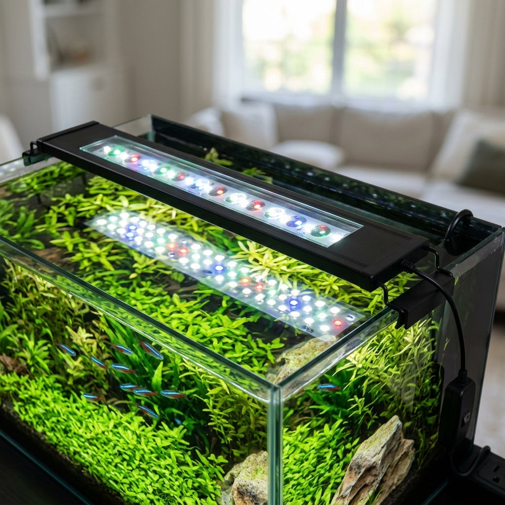 16W LED Aquarium Light with Bluetooth & Wi-Fi, Adjustable Brackets
