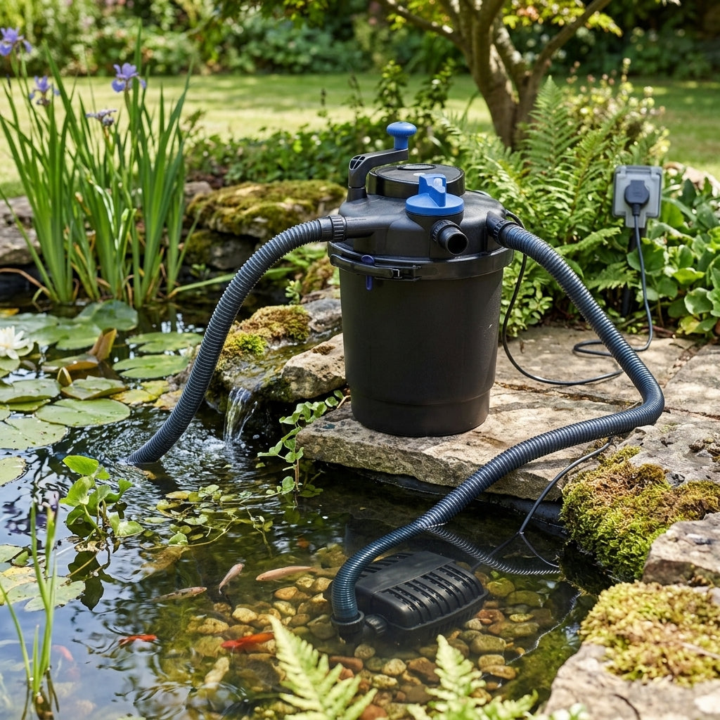 3000L Pond Pump and Filter Set with UVC for Ponds up to 3000 Litres
