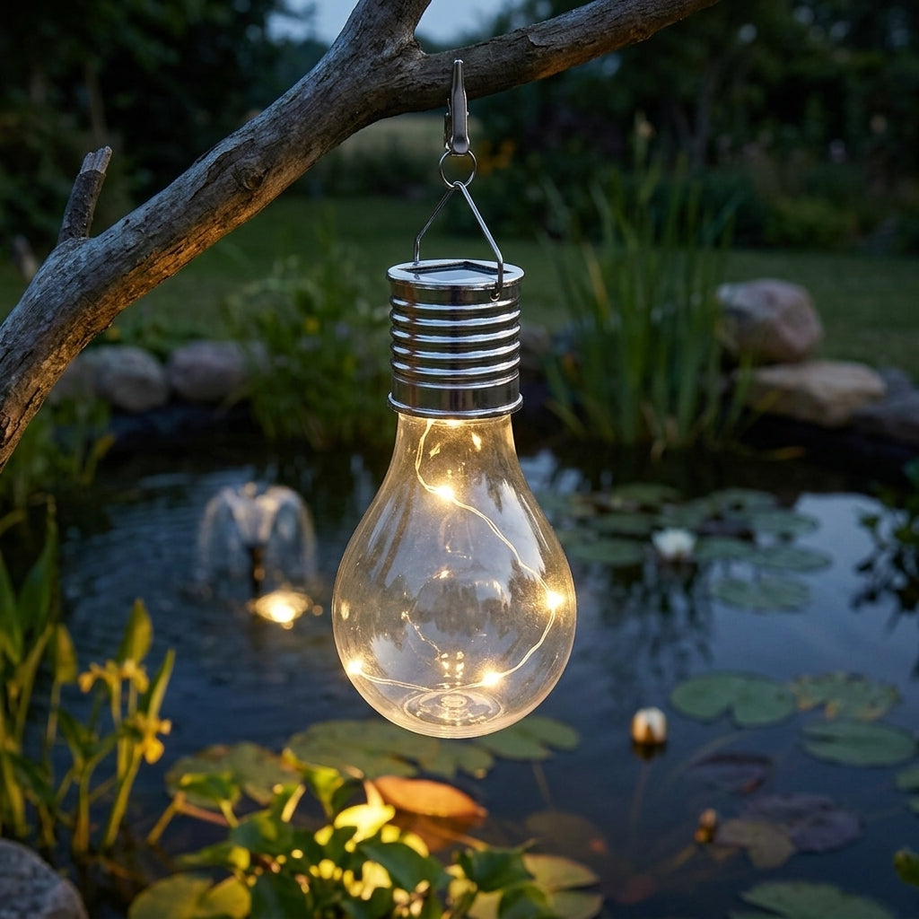 7cm x 14cm Solar Light Bulb – Warm White LED, Single