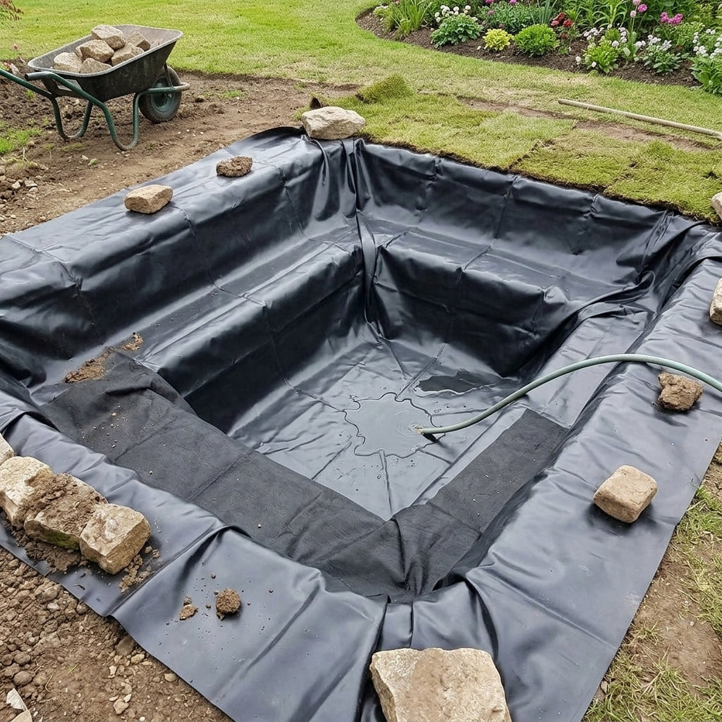 9m x 8m Pond Liner with 40-Year Guarantee and Underlay