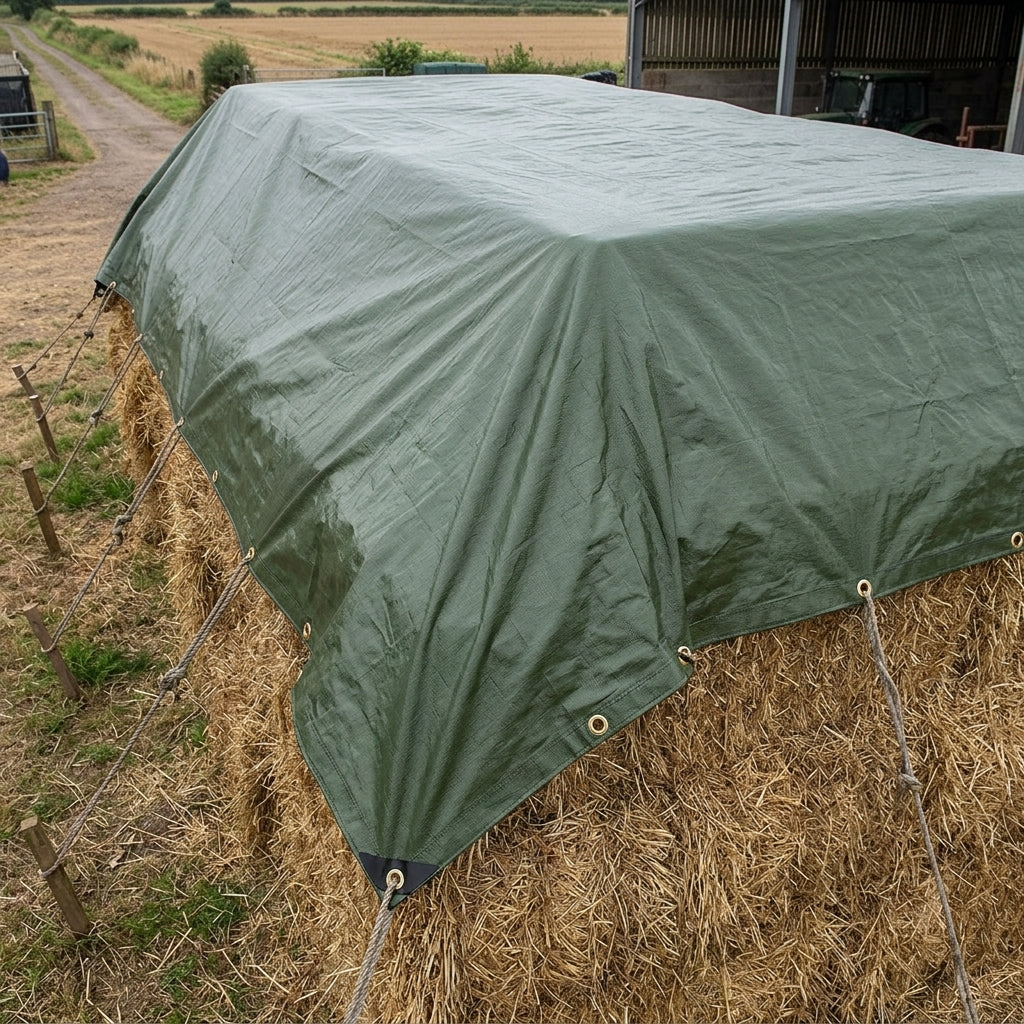 9x6m Tarpaulin 200gsm Heavy Duty Waterproof Sheeting