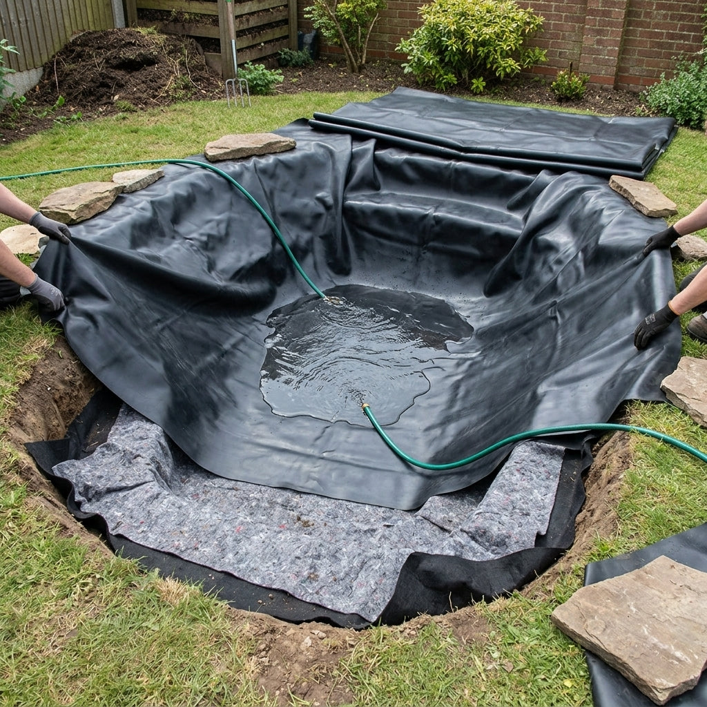20m x 15m Pond Liner with 40 Year Guarantee and Underlay Included
