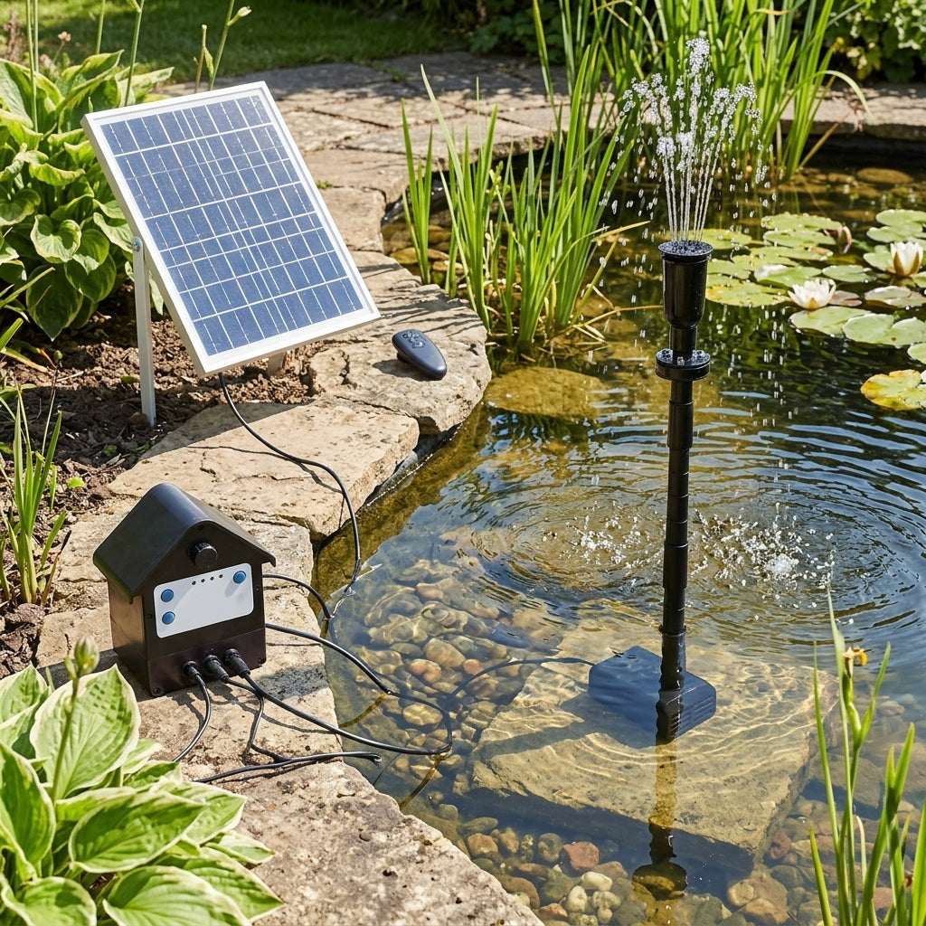 500 Fountain Pump with Solar Power and Battery Backup