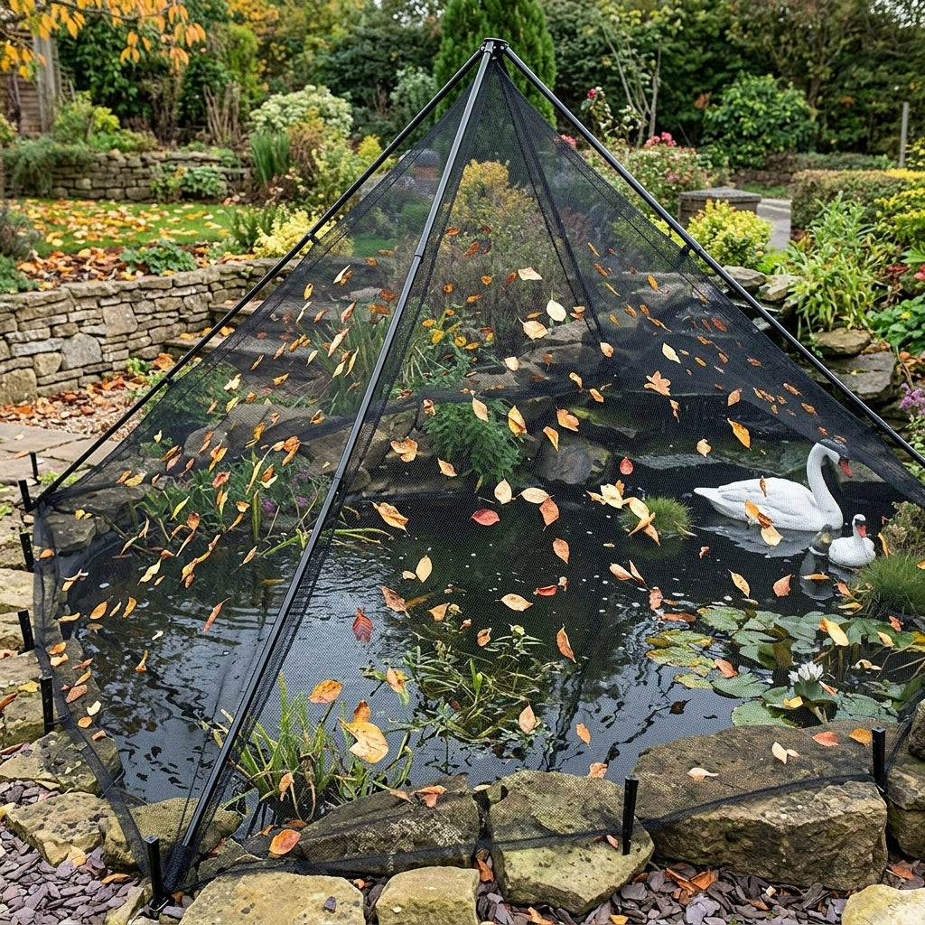 4.9 x 3.4m Pyramid Pond Shelter Net with Telescopic Frame