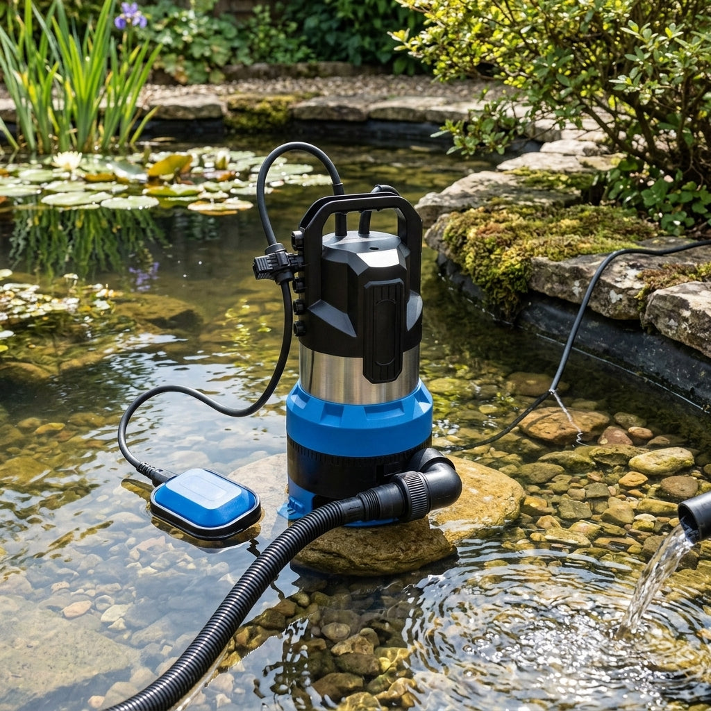 19800lph Submersible Clean and Dirty Water Pump with Float, 230V, 10.5m Head