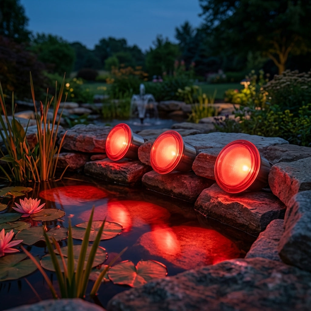 Red Replacement Lenses for LED Pond Lights – Set of 3