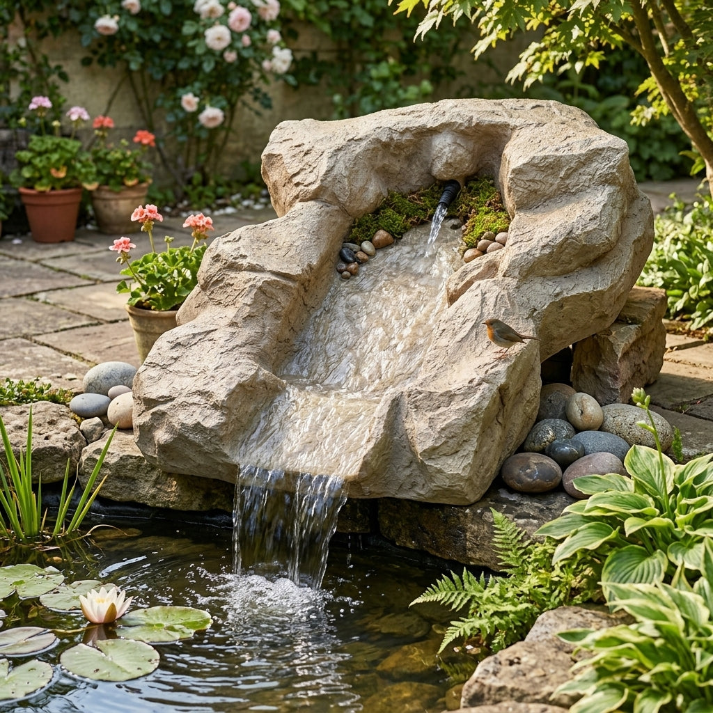 61cm x 41cm Polyresin Waterfall Base Without Lights