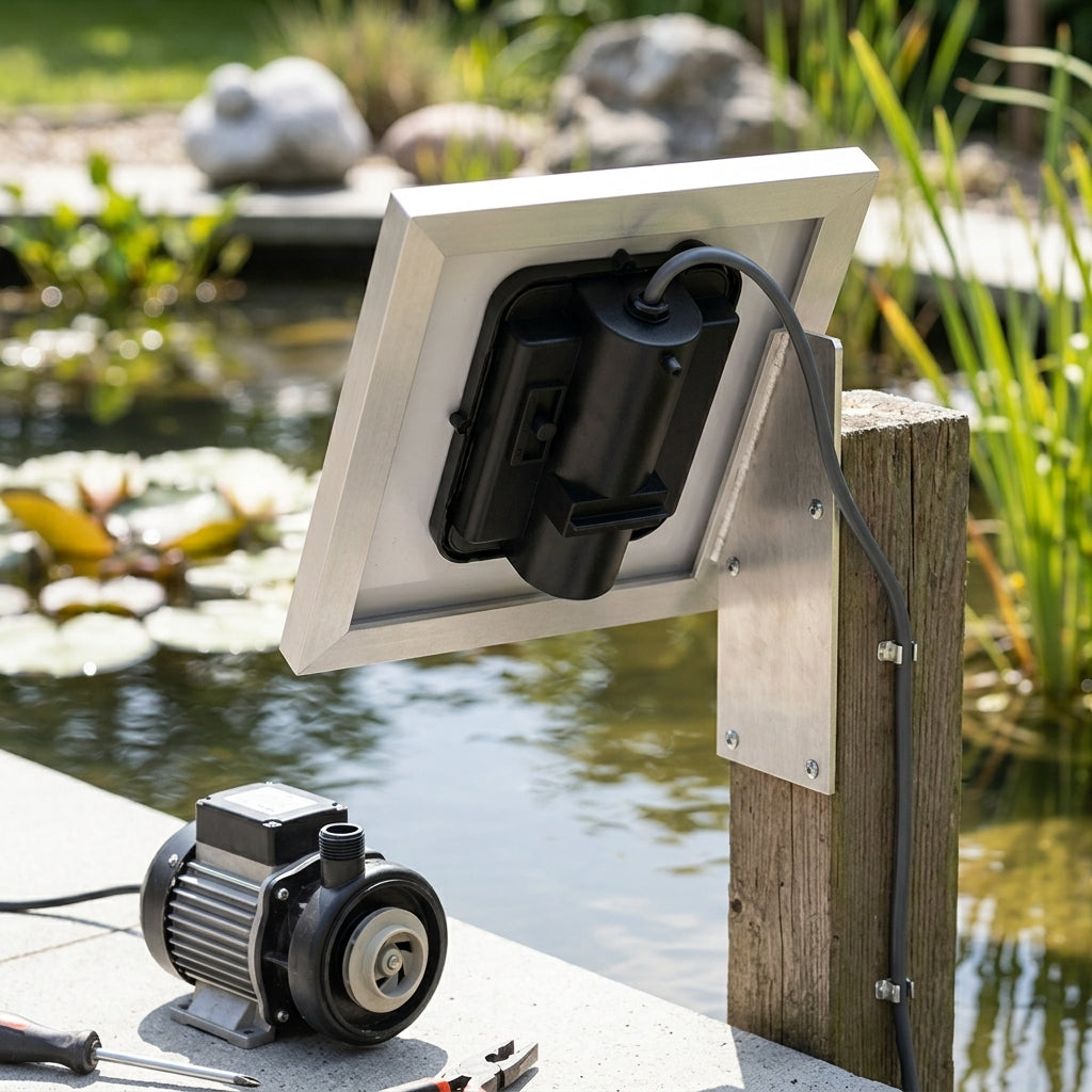 Solar Panel for 150 PLUS Pond Air Pump System with Battery Backup