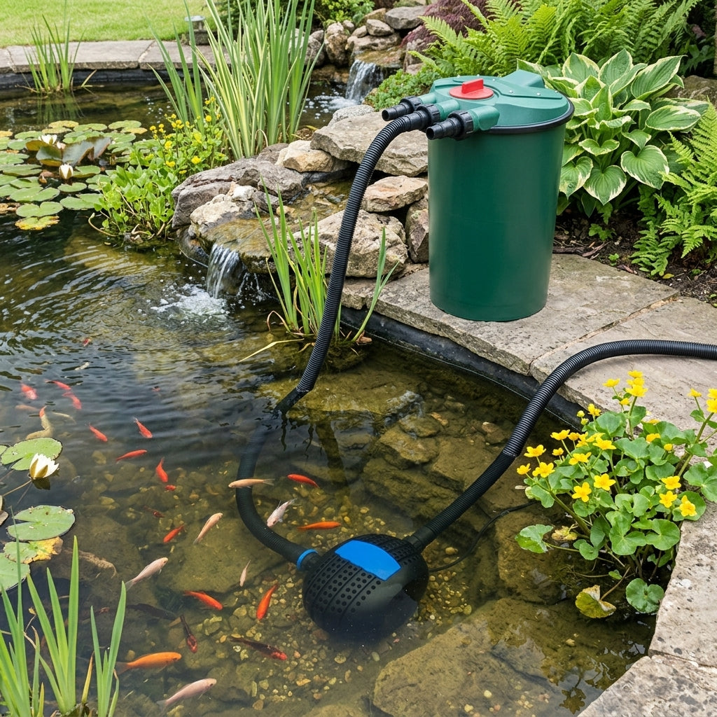 45000 Litre Pond Pressure Filter & 16000 Lph Pump Set with UVC 36W