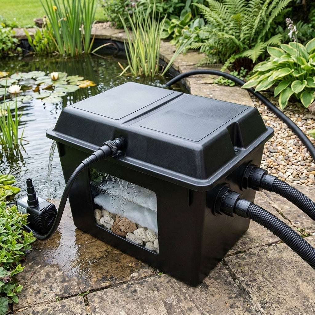 Lid Assembly for 18000 Pond Filter with Integrated UV and Hosetail