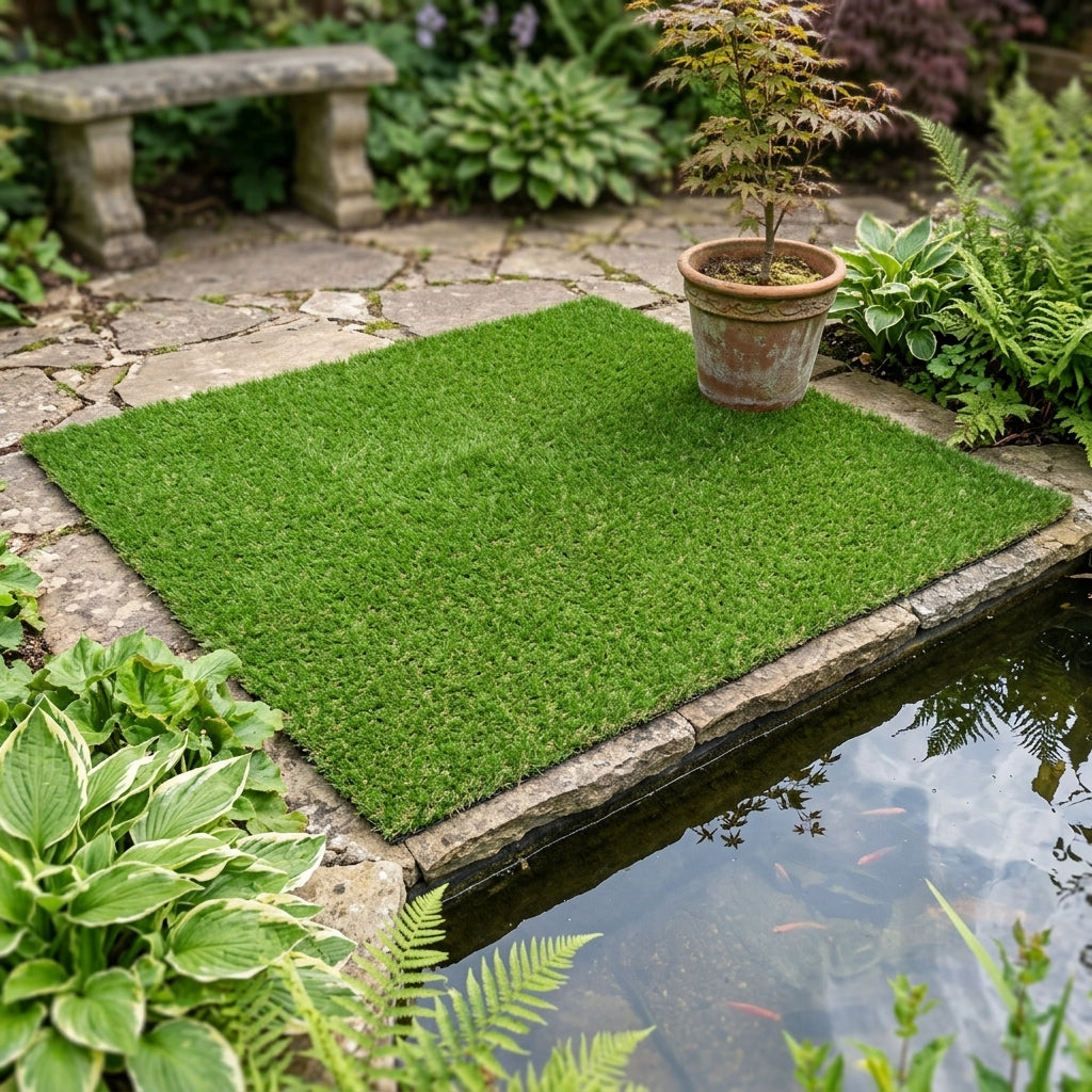 2m × 2m artificial grass 38mm pile garden turf