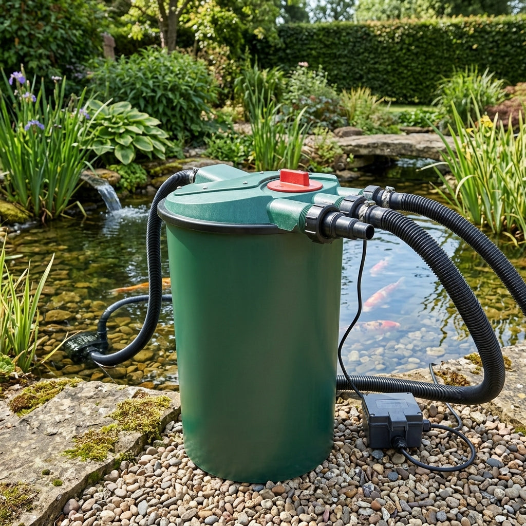 45000 Litre Pressurised Pond Filter with 36w UVC and Powerclenz System
