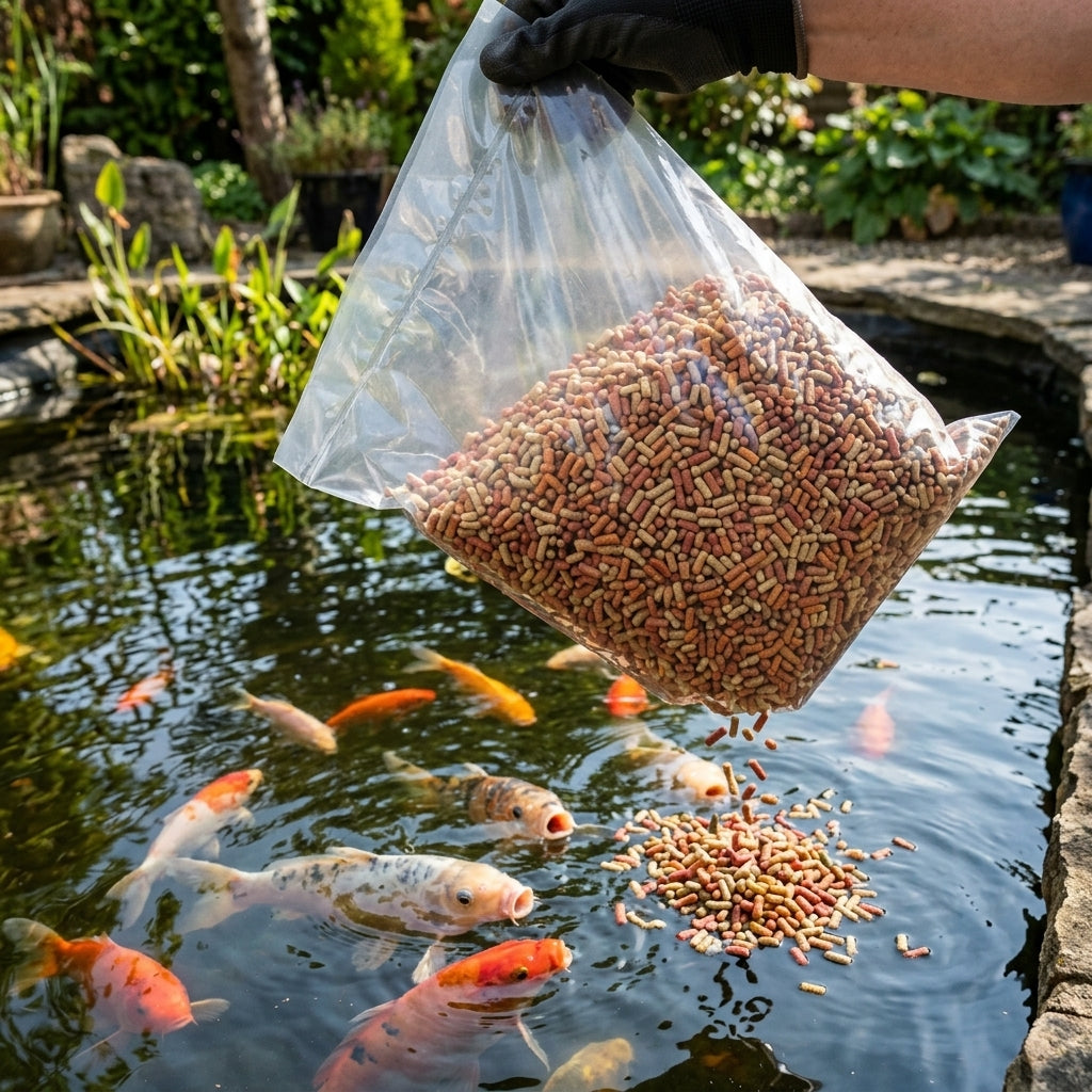 1kg Pond Fish Food Sticks - Oranges and Cream