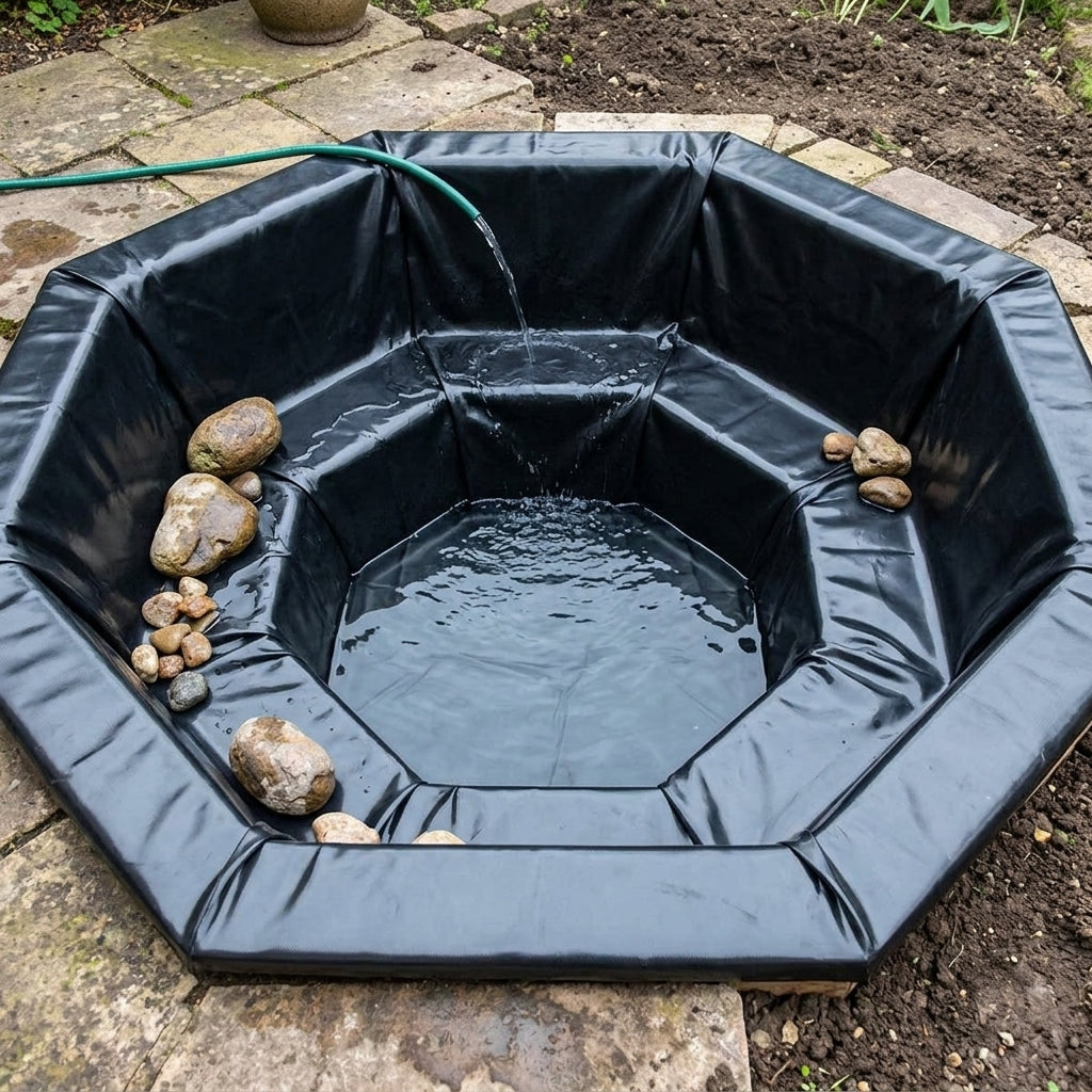 Medium octagon preformed pond replacement liner