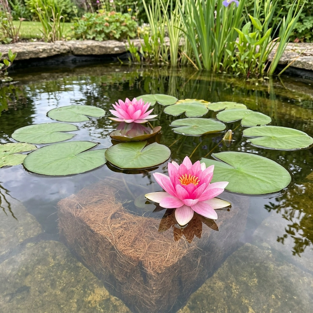 Medium Water Lily in Box, Fabiola Pink, Up to 90cm Spread, Peat Free