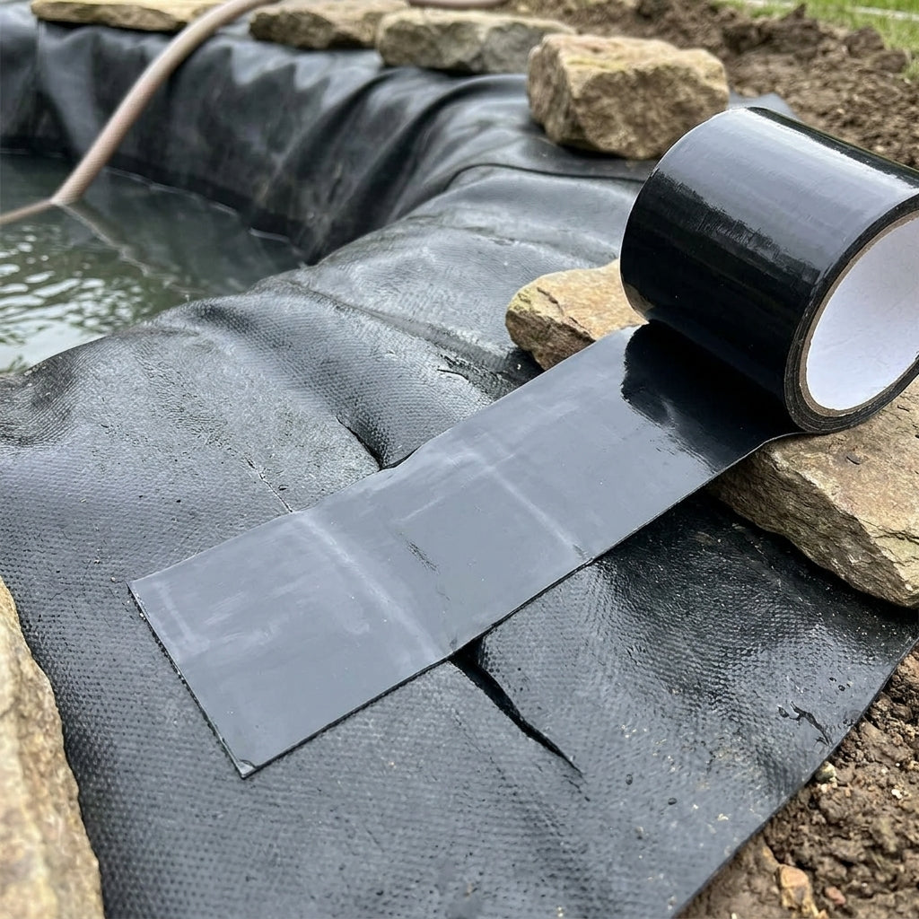 1.5m Repair Tape Black – 10cm Wide Pond Liner Patch Roll