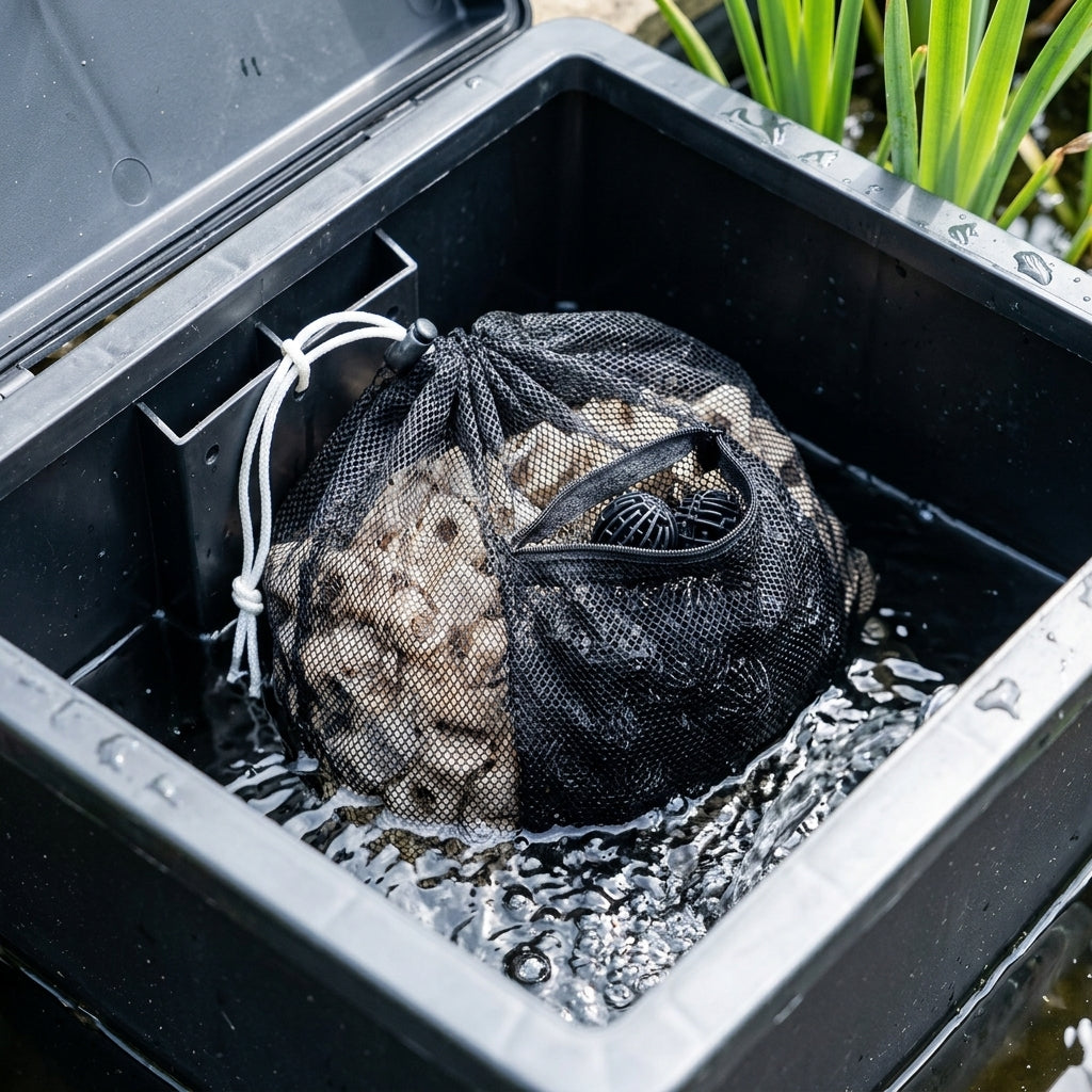 45cm x 30cm Mesh Filter Bag with Drawstring for Pond Media