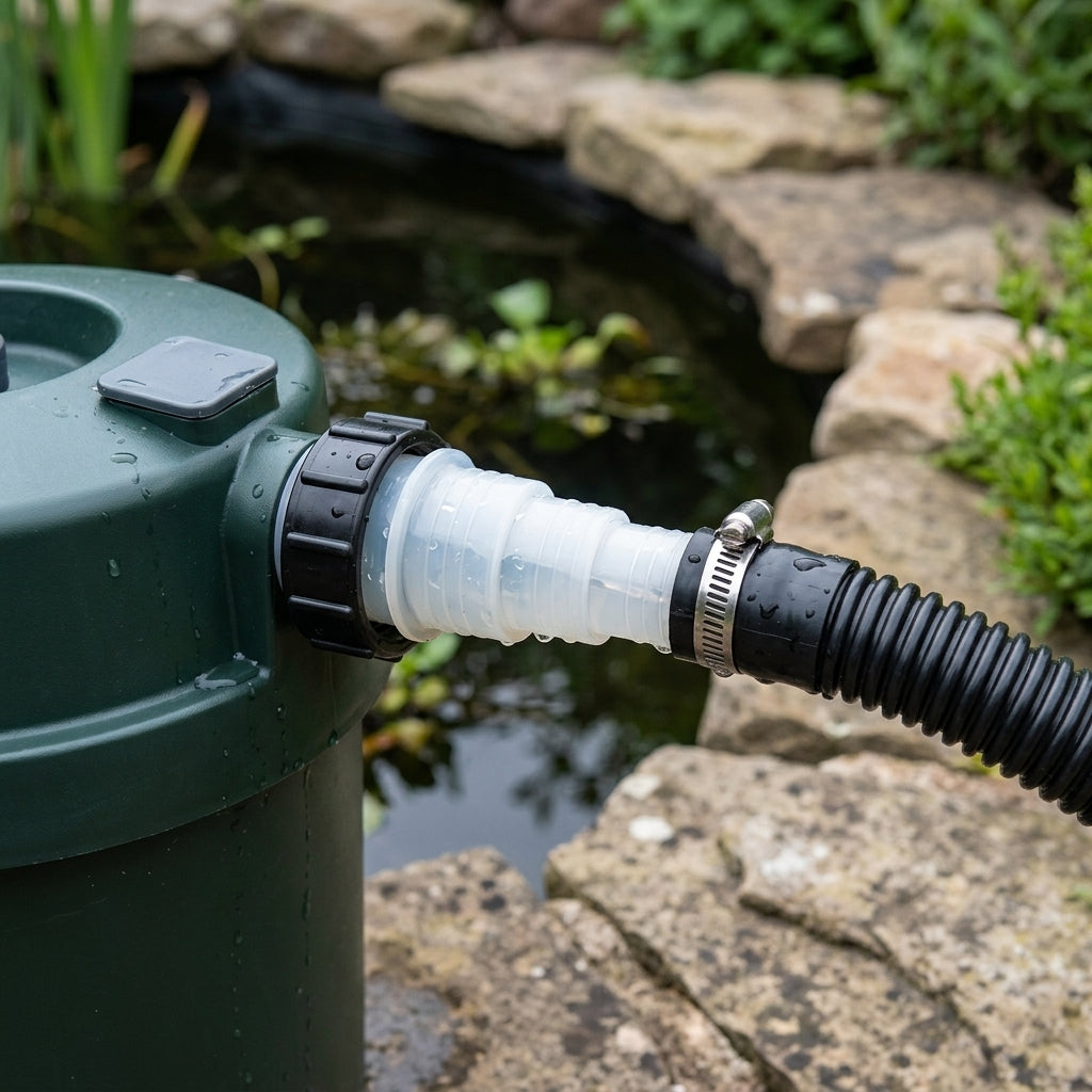 Stepped Hosetail and Nut Set for Pond Filters – Pack of 3