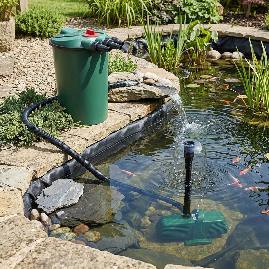 6m x 6m Pond Kit with Pressure Filter and Pump for 9000L Ponds