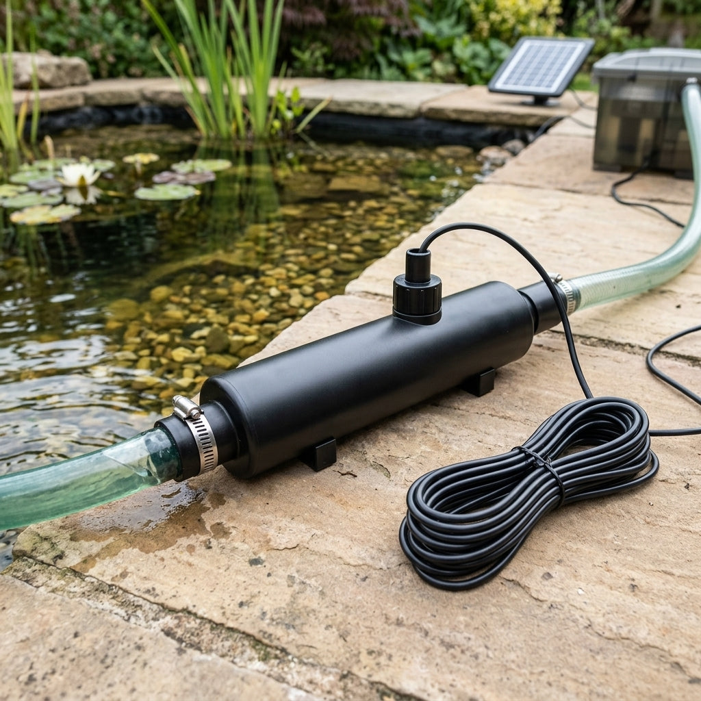 5W 12V Solar UVC Unit with 5m Cable for Ponds