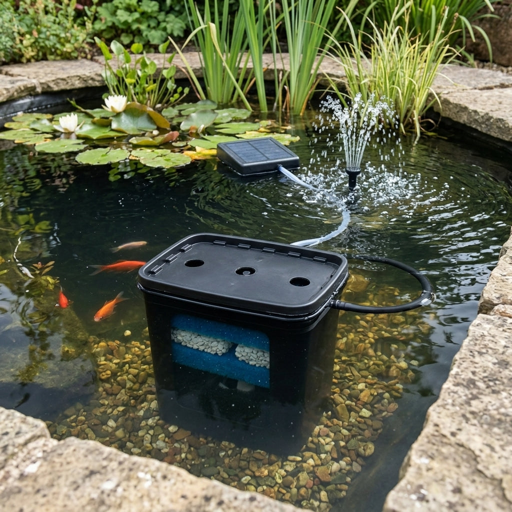 30 x 21 x 26cm Submersible Pond Filter for Solar Pumps