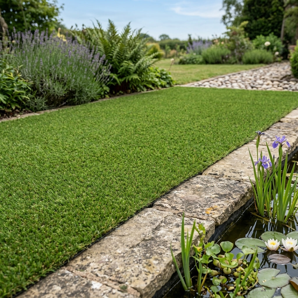 2m × 6m artificial grass, 38mm pile depth