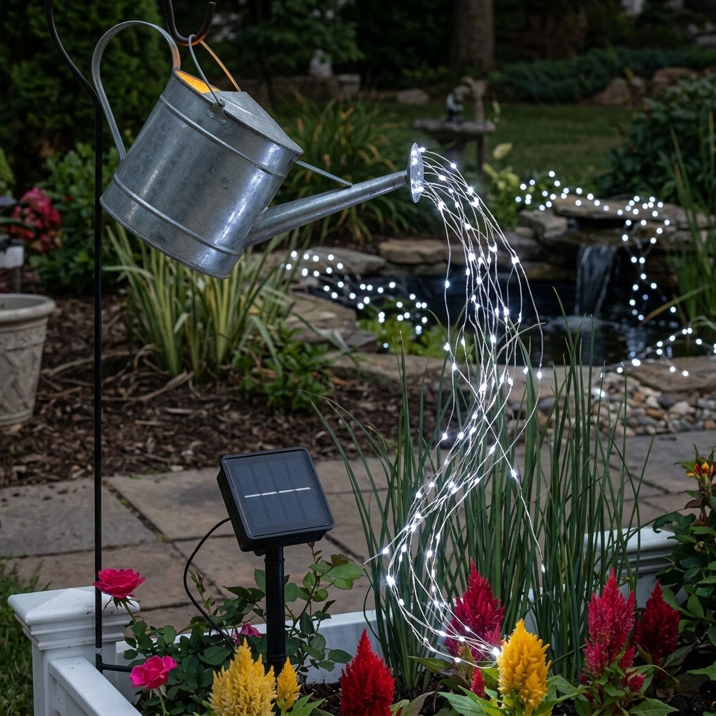 32m Solar MultiStrand String Lights – White, 300 LEDs, Set of 2