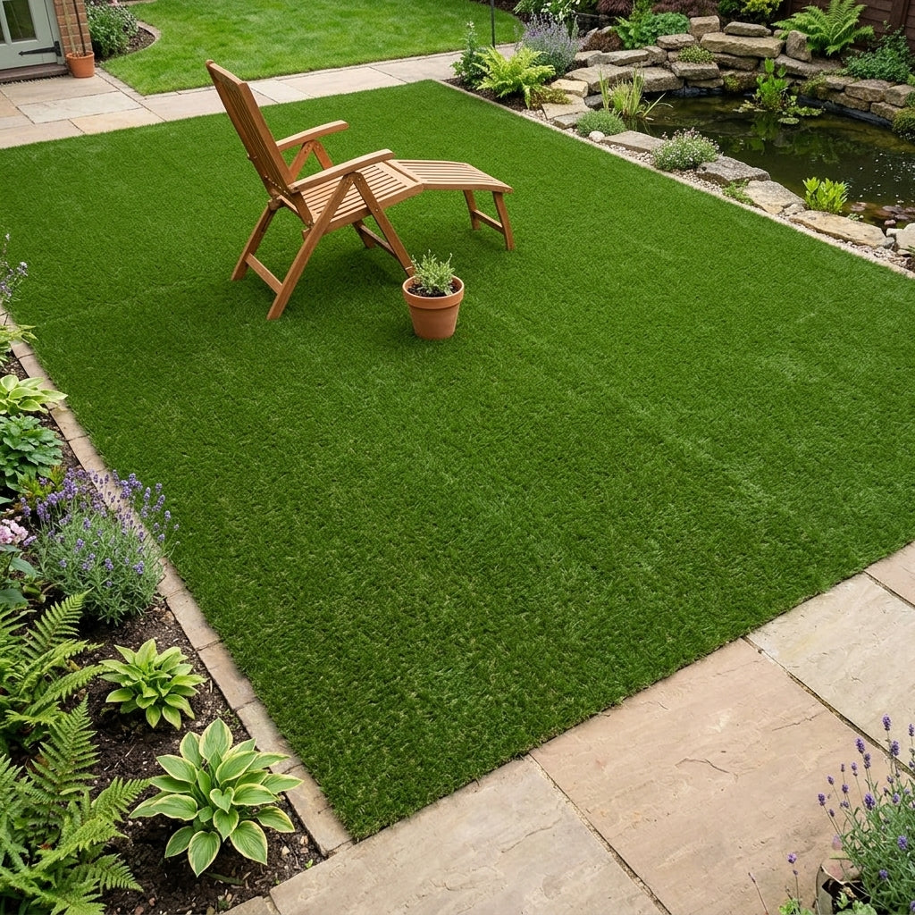 4m x 6m artificial grass 30mm pile depth green