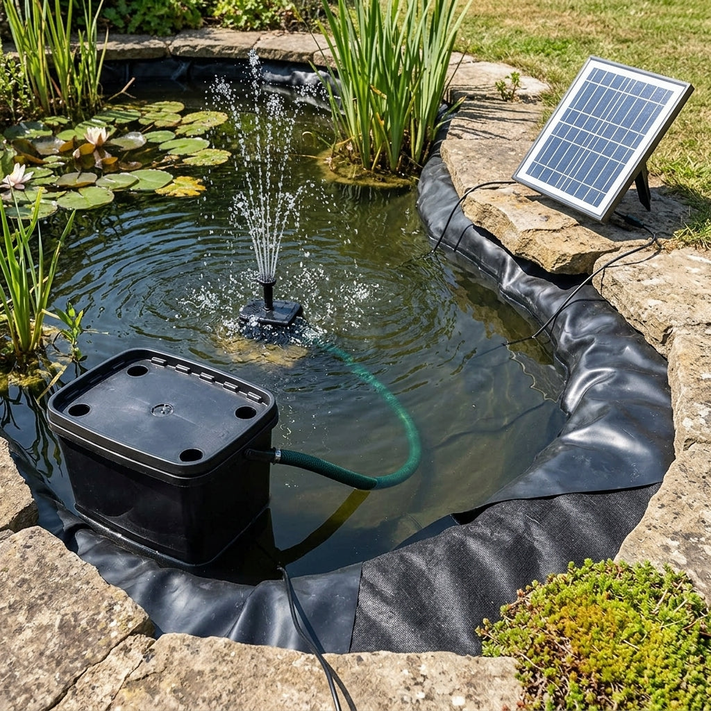 Pond Kit with 5 x 4m Liner, Underlay and Eco-Friendly Filter
