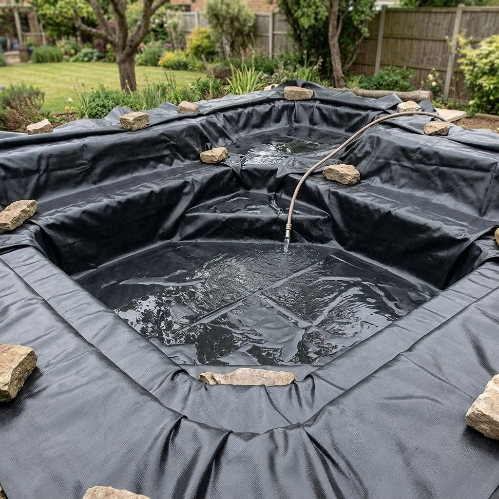 15m x 15m Pond Liner with 40 Year Underlay, 144,000L Capacity