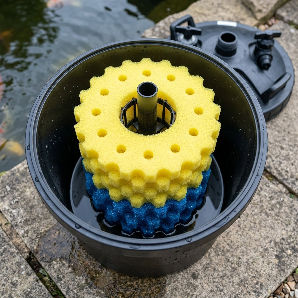 36cm Replacement Foam Set for Pressurised Pond Filter – 7 Piece