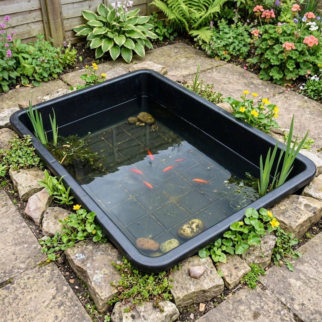 105 x 72 x 30cm Small Rectangular Fish Tub, HDPE, 227L Capacity