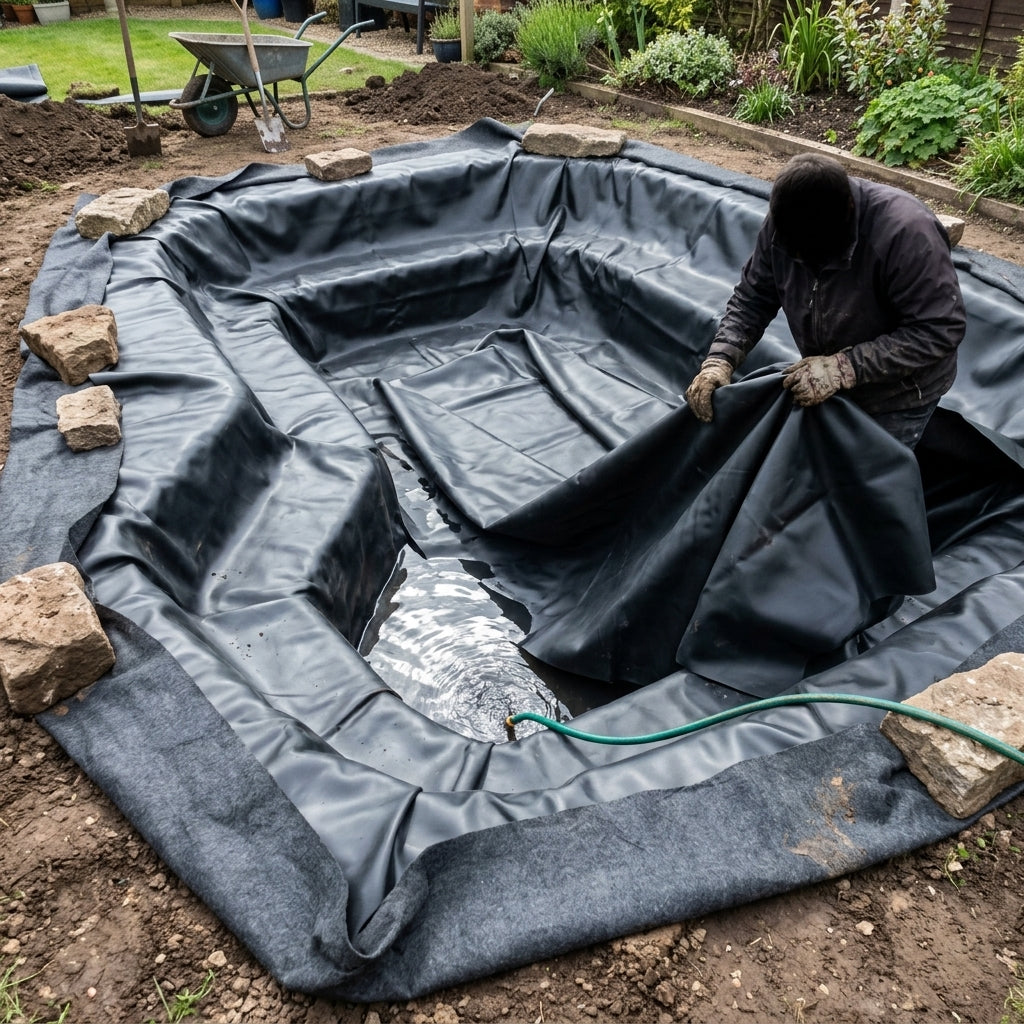 10m x 6m Pond Liner with 40-Year Guarantee and Underlay Included