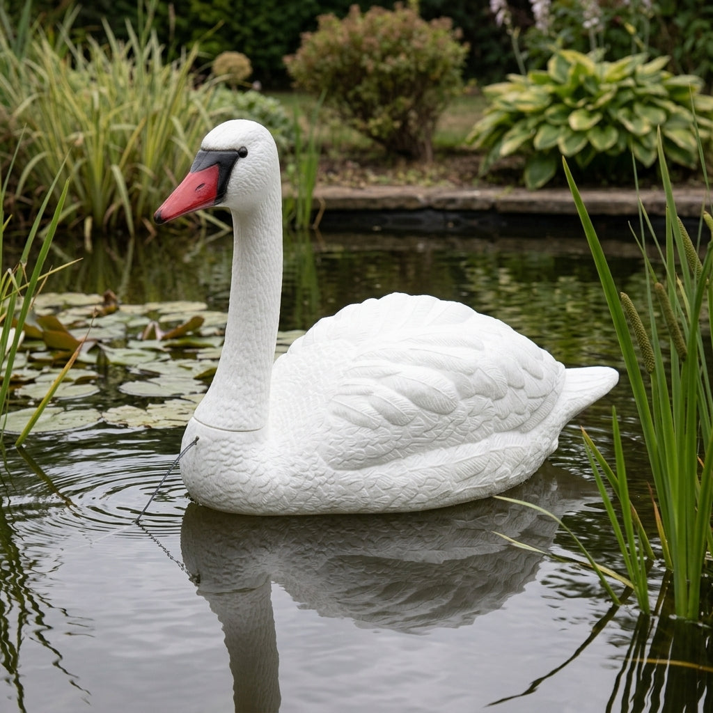81cm Floating Swan Ornament – Large Life Size Pond Decoration