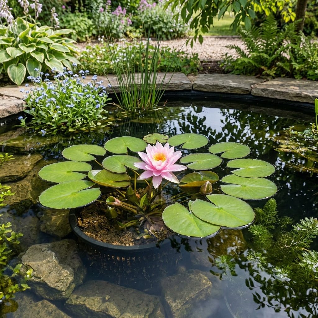 Pink Darwin water lily, 3L pot, 100-150cm spread
