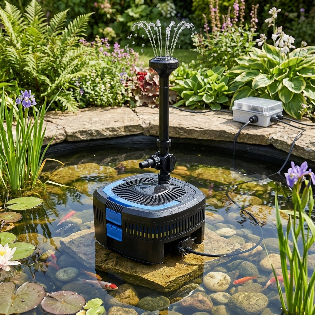 15000L All-in-One Pond Pump with 13W UVC and Fountain Kit
