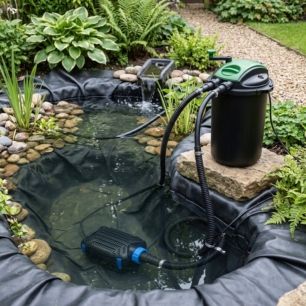 7.5m x 7.5m Pond Kit with Liner, Underlay and 15,000L Capacity