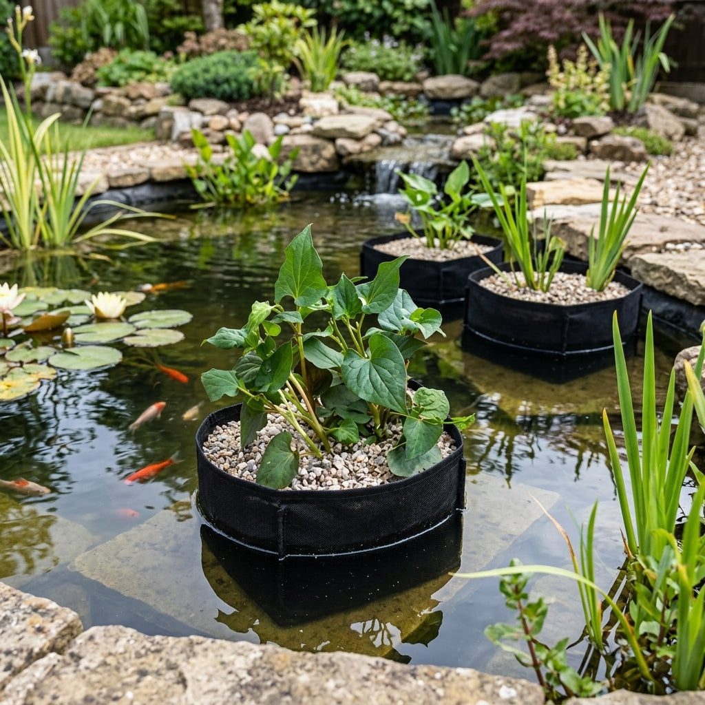 30cm Square Flexible Pond Planting Baskets – Pack of 3, 25cm High