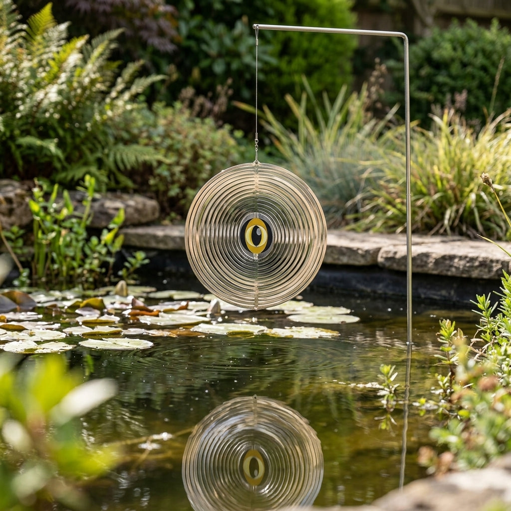 Hanging Spinner Heron Deterrent Stainless Steel Reflective Pendant