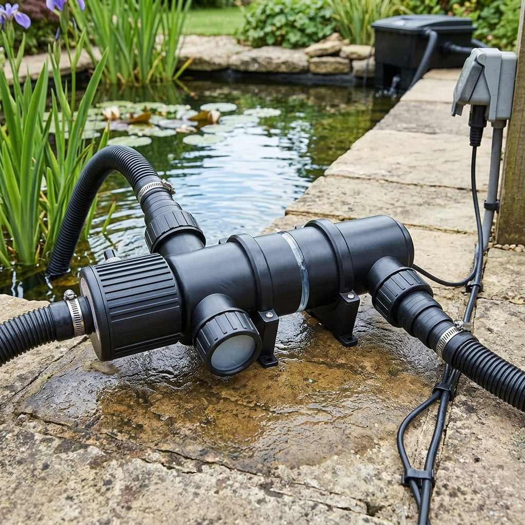 32.3cm UVC Unit 11w for Ponds up to 9000L with 5m Cable