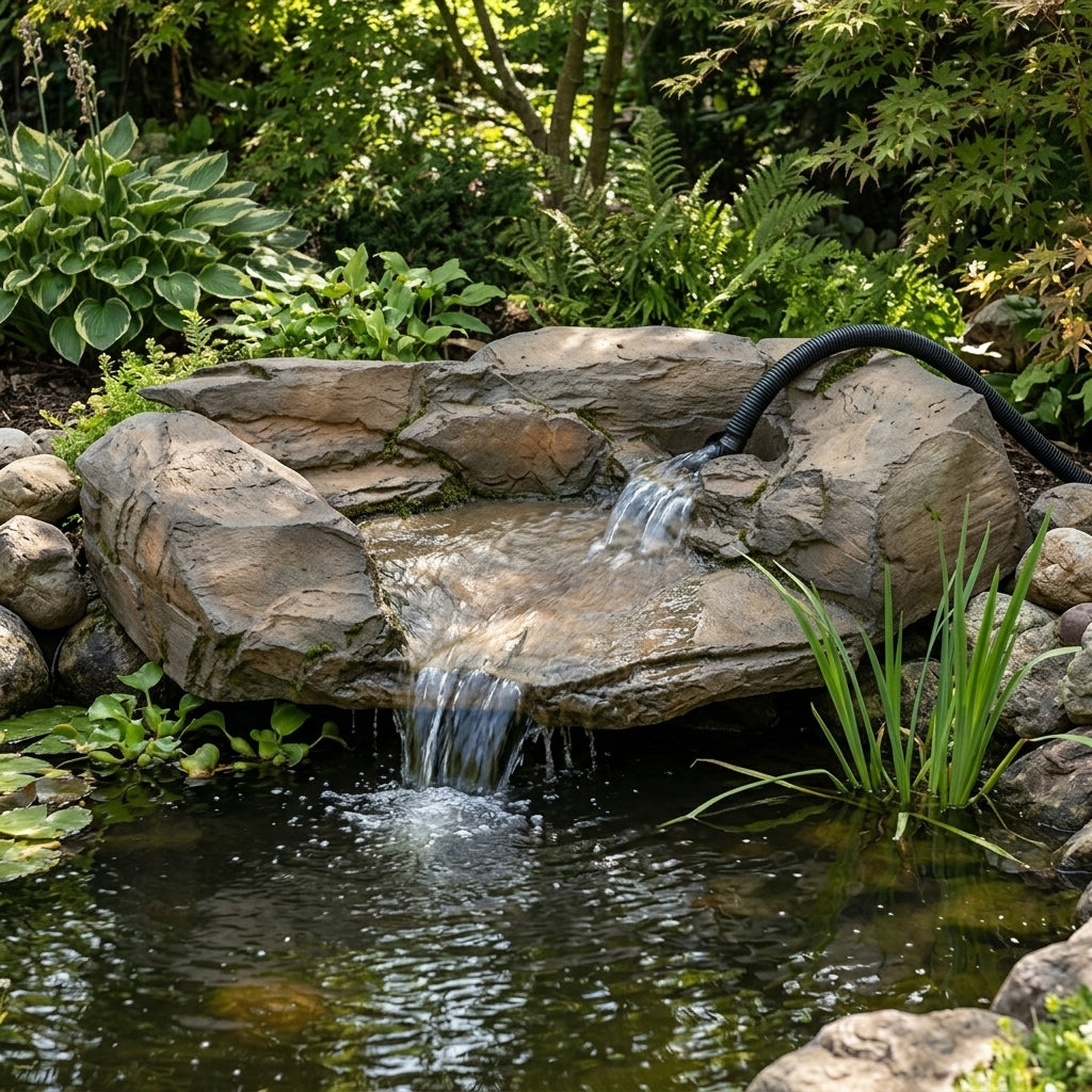 62cm x 90cm Waterfall Slate Header with Hosetail, Rustic Finish