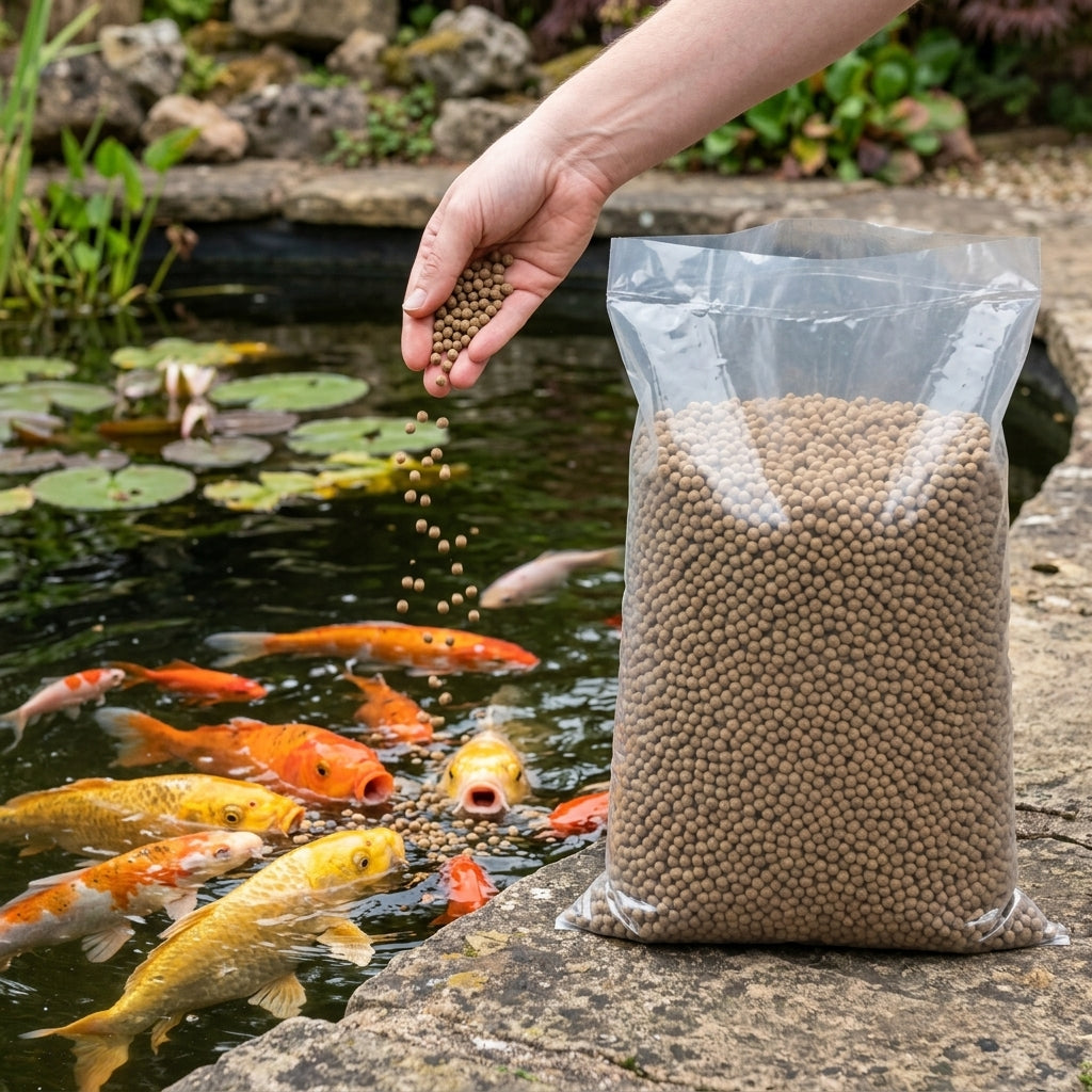 10kg Pond Fish Food Staple Pellets - 0.5cm Size