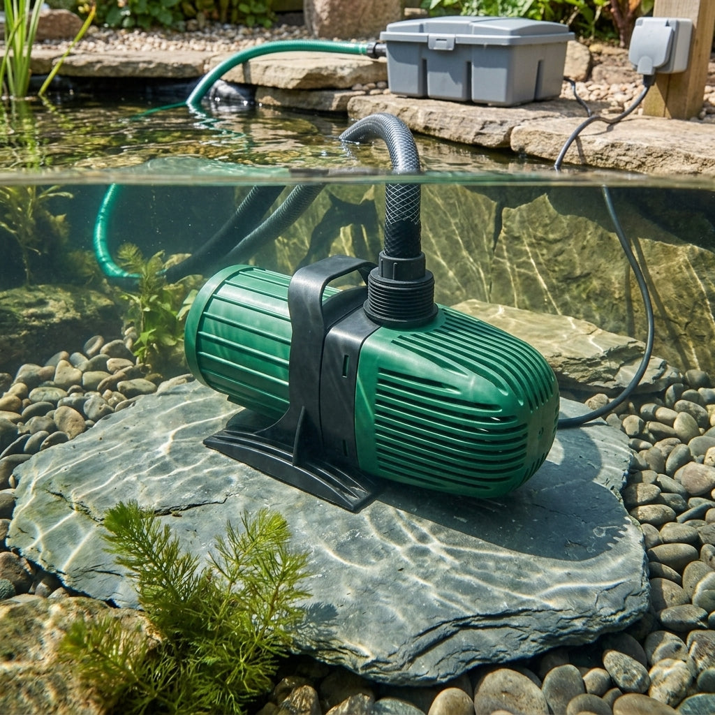 Pond Filter Pump with Anti-Clog Design and Flow Regulator