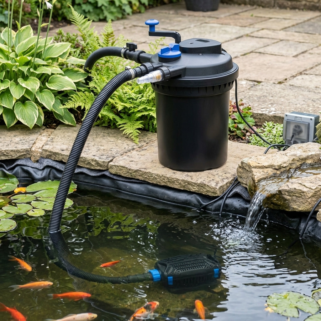 6m x 6m Pond Pump and Filter Set with Liner and Fleece Underlay