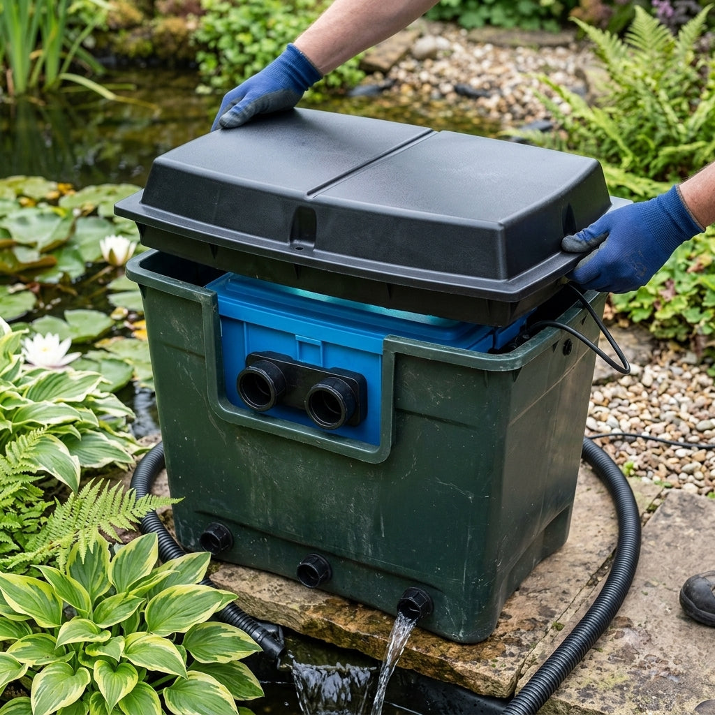Clear Pond Filter Lid Assembly with Integrated UV for 2020+ Models